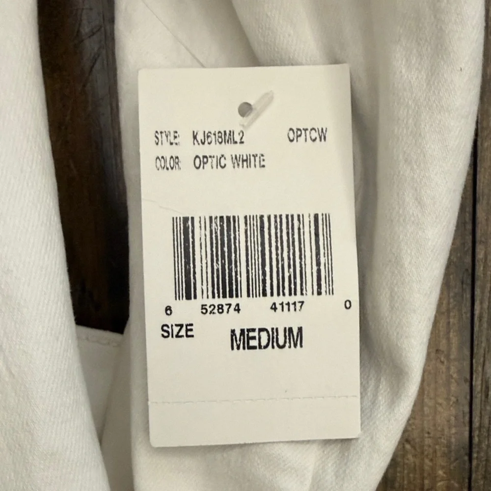Kut from the Kloth white denim jean jacket NWT - Picture 2 of 3